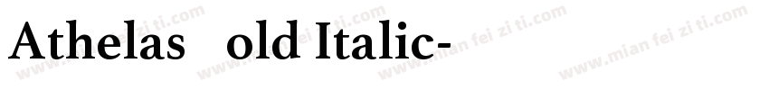 Athelas Bold Italic字体转换